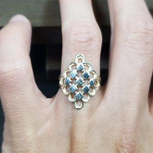 Size 6.75 Sterling Silver Cool Very Unique Pattern Ring